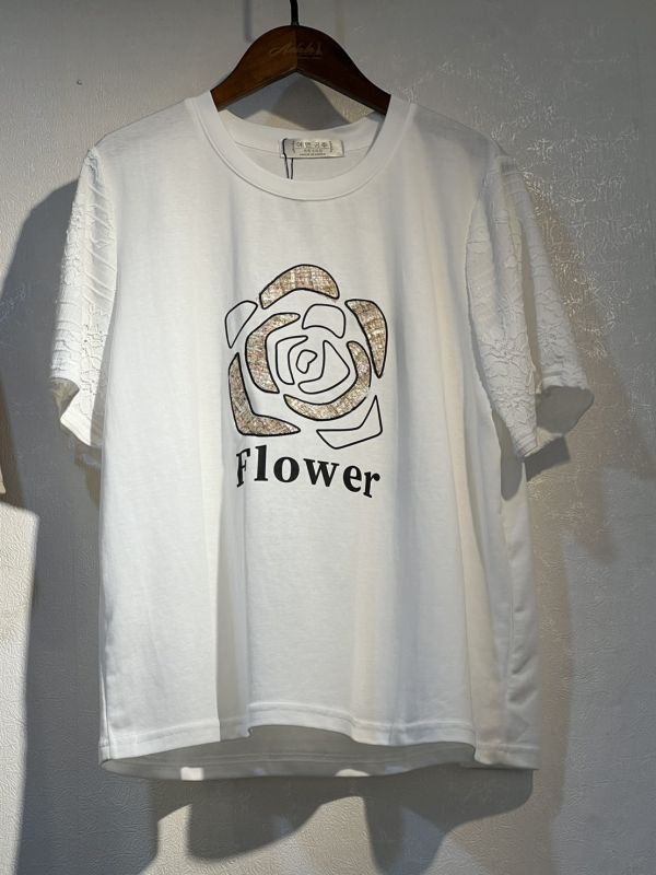 正韓山茶花手袖拼接上衣 山茶花正韓上衣