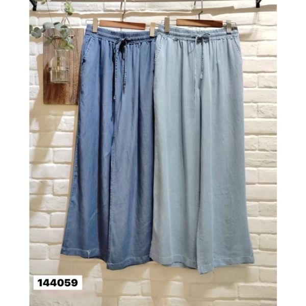 天絲牛仔垂墜感深藍/淺藍 落地褲 休閒長褲 天絲牛仔垂墜感深藍/淺藍 落地褲 休閒長褲