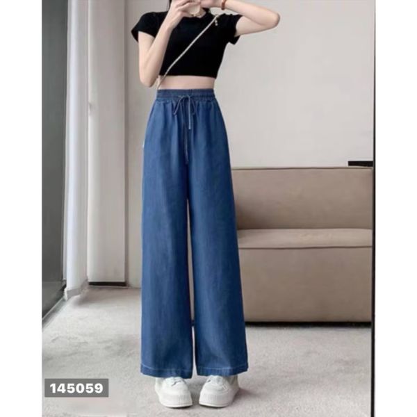 天絲牛仔垂墜感深藍/淺藍 落地褲 休閒長褲 天絲牛仔垂墜感深藍/淺藍 落地褲 休閒長褲