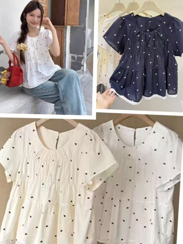 愛心點點可愛娃娃裝上衣 愛心點點可愛娃娃裝上衣