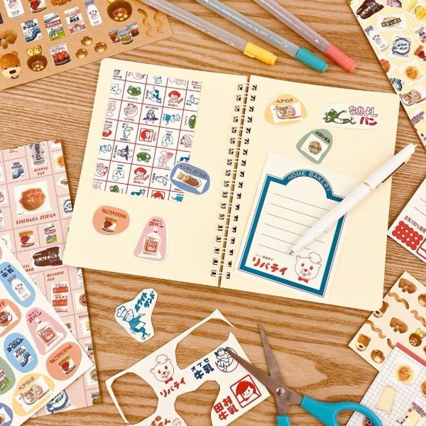 日本地元パン 當地麵包 紙張組合素材 