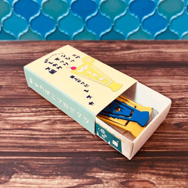 きのこ社 檸檬蘇打 紙製夾子組 木日社,日本文具,日本選物,きのこ社,Kinokosya,喫茶店文具,レスカ,檸檬蘇打,紙製夾子,文具夾,日本製文具,環保文具,復古文具,昭和風文具,文具雜貨,設計文具,喫茶系列,文具控必收,木日社選物