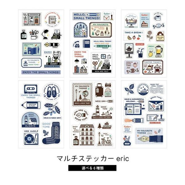 eric×SANBY 多用途貼紙 eric貼紙,多用途貼紙,日本文具,生活風景,質感小物,可愛雜貨,生活療癒小物