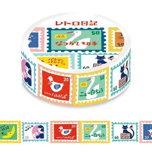 古川紙工 レトロ日記 紙膠帶｜昭和復古甜點日常 古川紙工, レトロ日記, 昭和風紙膠帶, 復古風文具, 日本紙膠帶, 手帳裝飾, 膠帶拼貼, 木日社選物, 日系選品, 文具控愛用品, 甜點膠帶