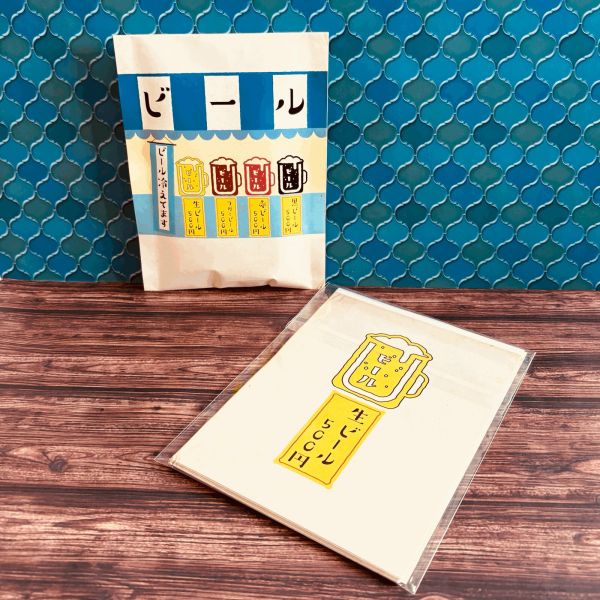 きのこ社夏日啤酒泡沫信封袋 木日社, 日本製文具, 夏日設計, 啤酒信封袋, 清涼包裝, 紙物控, 文具包裝, 手帳素材, 禮物包裝, 夏季限定, 日系雜貨, 復古可愛