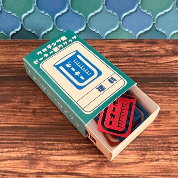 きのこ社 理科室燒杯 紙製夾子組 木日社,日本文具,日本選物,きのこ社,Kinokosya,クロデンワ舎,理科室文具,ビーカー,燒杯造型,紙製夾子,日本製文具,環保文具,復古文具,昭和風文具,文具雜貨,設計文具,創意文具,懷舊風,木日社選物,理科風小物