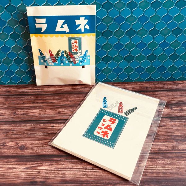 きのこ社復古汽水屋風信封袋 木日社, 日本製文具, 復古設計, 縁日風, 汽水屋信封袋, 紙物控, 禮物包裝, 手帳素材, 懷舊可愛, 文具收藏, 紙膠帶搭配, 日系雜貨