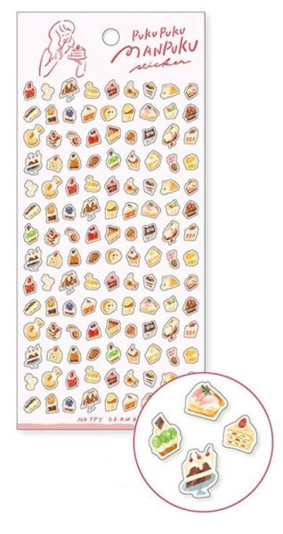 PukuPuku MANPUKU 立體飽飽食物貼紙 PukuPukuMANPUKU, ぷくぷくまんぷく, マインドウェイブ, MindWave, 日本文具, 手帳貼紙, 裝飾貼紙, 可愛貼紙, 文具控必收, 療癒小物, 貼紙控, 手帳裝飾, 筆記本佈置, 貼紙分享, 日本進口, 日系雜貨, 文具女子, 貼紙收集