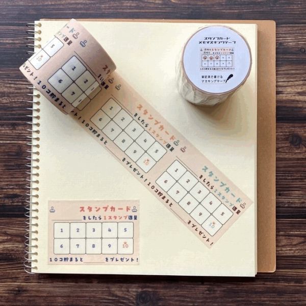 きのこ社 獎勵印章卡 和紙膠帶 昭和復古風 #木日社 #木日社選物 #きのこ社 #日本文具 #和紙膠帶 #マスキングテープ #印章卡膠帶 #獎勵貼紙 #昭和復古 #文具控 #手帳素材 #日系文具 #懷舊文具 #日本製 #文具設計 #木日社文具