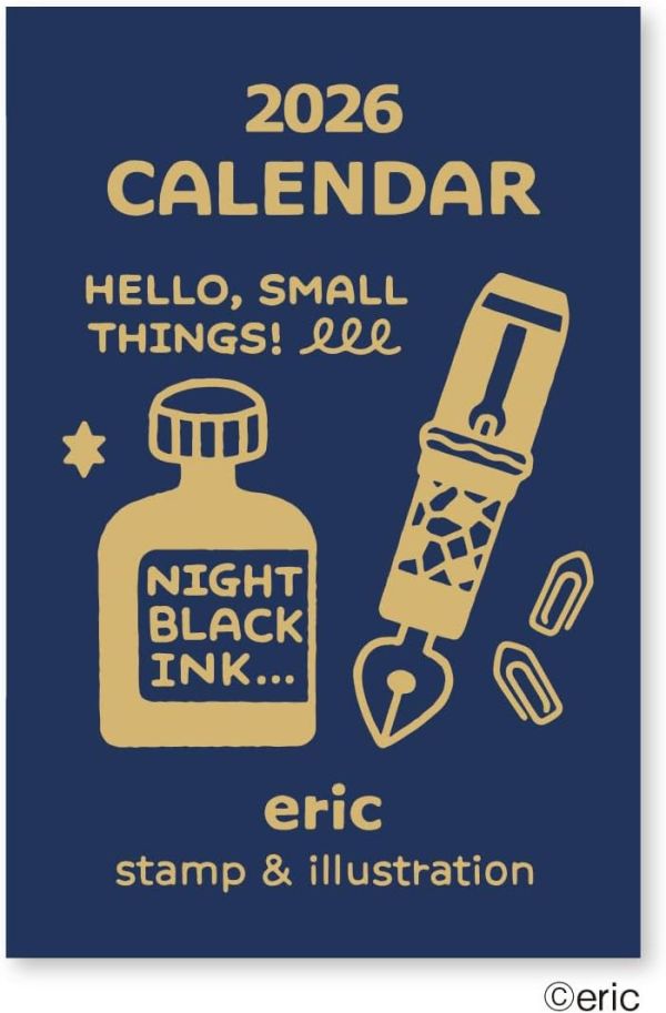 ERIC × SANBY 迷你翻日日曆 2026年 木日社,ERIC,SANBY,2026日曆,日めくり,插畫日曆,手帳好物,文具控,療癒小物,日常小確幸,桌上風景,日曆收藏,文具收藏,生活儀式感,一年365天,每日翻頁