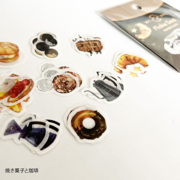 滿月咖啡店 押箔和紙貼紙包 滿月咖啡,Papier Platz,甜點貼紙,星星主題