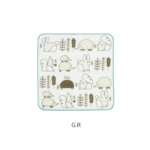 日本FIKA 北歐風 吸水速乾小毛巾 日本雜貨, FIKA, 北歐風, 吸水小毛巾, 速乾手巾, 紗布毛巾, 小方巾, 貓咪圖案, 狗狗圖案, 動物小物, 日本製, 可愛生活, 隨身手帕