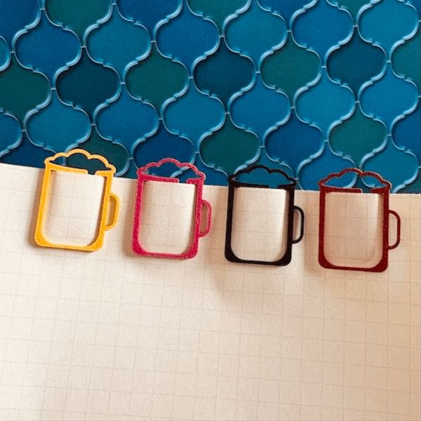 きのこ社 啤酒泡泡紙製夾子組 木日社,日本文具,日本選物,きのこ社,Kinokosya,ビール,啤酒造型文具,紙製夾子,日本製文具,環保文具,創意文具,文具雜貨,設計文具,昭和風文具,復古文具,夏日文具,縁日文具,幽默文具,療癒文具,木日社選物