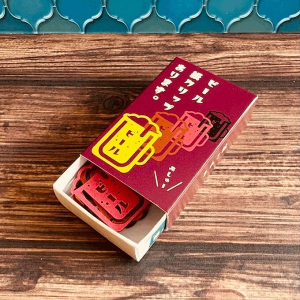 きのこ社 啤酒泡泡紙製夾子組 木日社,日本文具,日本選物,きのこ社,Kinokosya,ビール,啤酒造型文具,紙製夾子,日本製文具,環保文具,創意文具,文具雜貨,設計文具,昭和風文具,復古文具,夏日文具,縁日文具,幽默文具,療癒文具,木日社選物