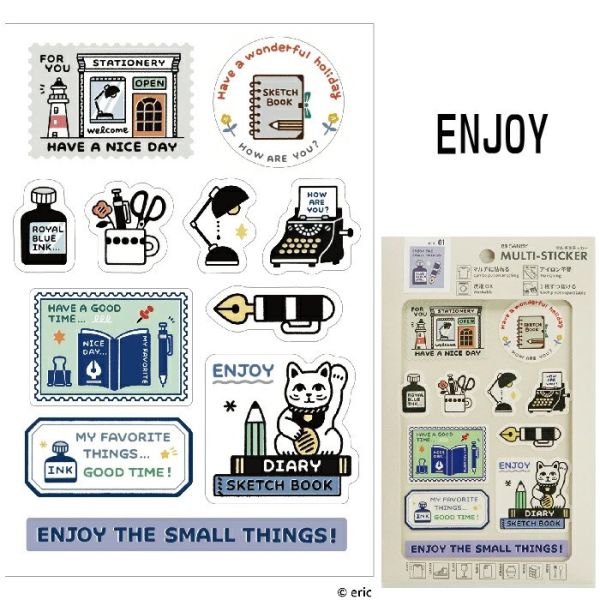 eric×SANBY 多用途貼紙 eric貼紙,多用途貼紙,日本文具,生活風景,質感小物,可愛雜貨,生活療癒小物