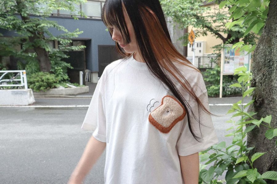 Hi Hey Hooo 麵包愛好者 胸前口袋麵包刺繡 短䄂T恤 男女可穿 HiHeyHooo,短䄂T恤,男女可穿,吐司麵包