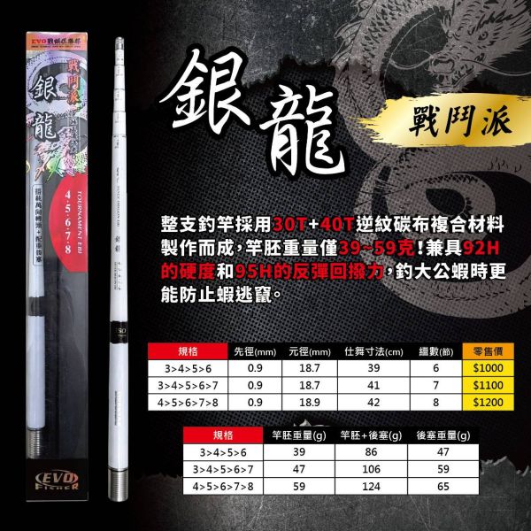 海力士EVO 銀龍蝦竿34567 45678 92H 