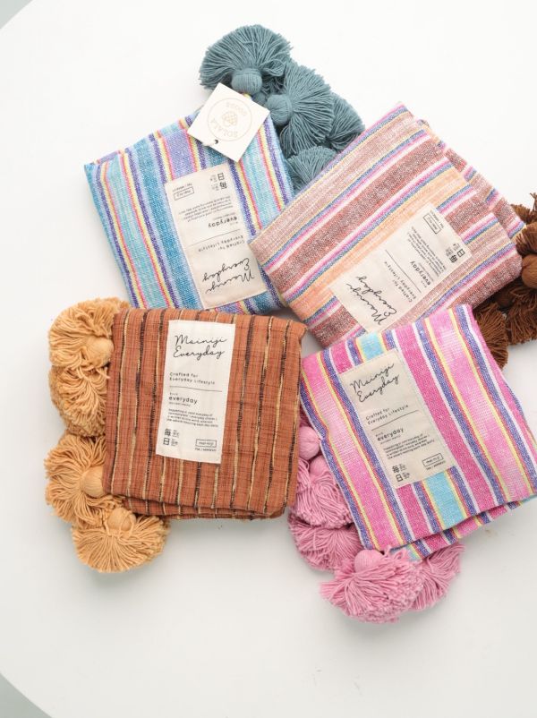 自然色系 × 手作感-小款(28×29cm) SoLaLa GOODS, 泰國手工包, 草編包, 編織袋, 休閒袋, 旅行包, 大號草編包, 小號草編包