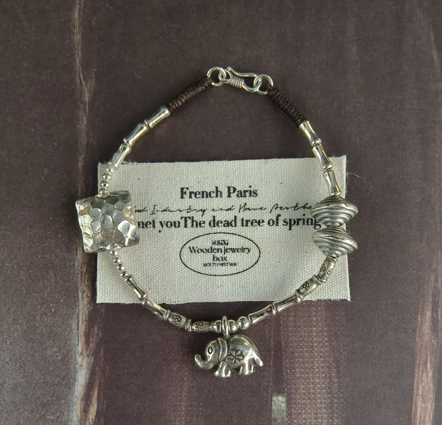 泰銀小象手鍊｜復古民族風 × 手工編織設計 泰銀手鍊、青金石手鍊、天然水晶飾品、925純銀、民族風飾品、做舊銀飾、小眾設計、綠松石手鍊