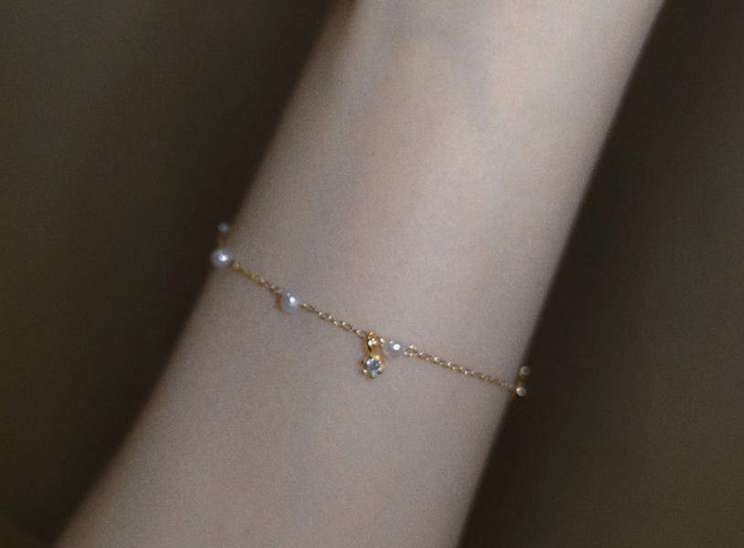 滿天星珍珠手鍊｜美產14K包金 泰銀手鍊、青金石手鍊、天然水晶飾品、925純銀、民族風飾品、做舊銀飾、小眾設計、綠松石手鍊