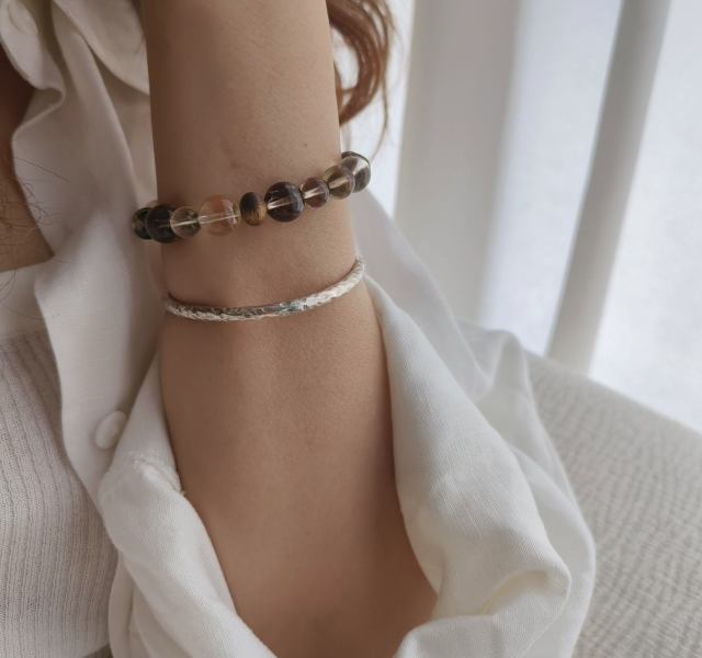 黃水晶沉香手串｜秋冬限定 × 天然晶石設計款 泰銀手鍊、青金石手鍊、天然水晶飾品、925純銀、民族風飾品、做舊銀飾、小眾設計、綠松石手鍊