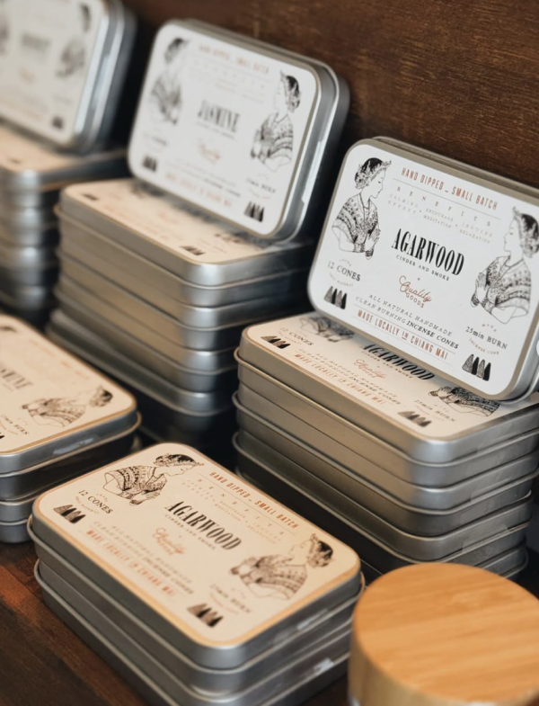 Cinder and smoke 天然精油手工香椎 塔香12入 Cinder and Smoke, 塔香, 香椎, 泰國香氛, 清邁手作, 天然精油, 冥想香氛, 居家擴香, 泰國選物, 沉香, 茉莉, 椰香, 蘭納, 手工香氛推薦