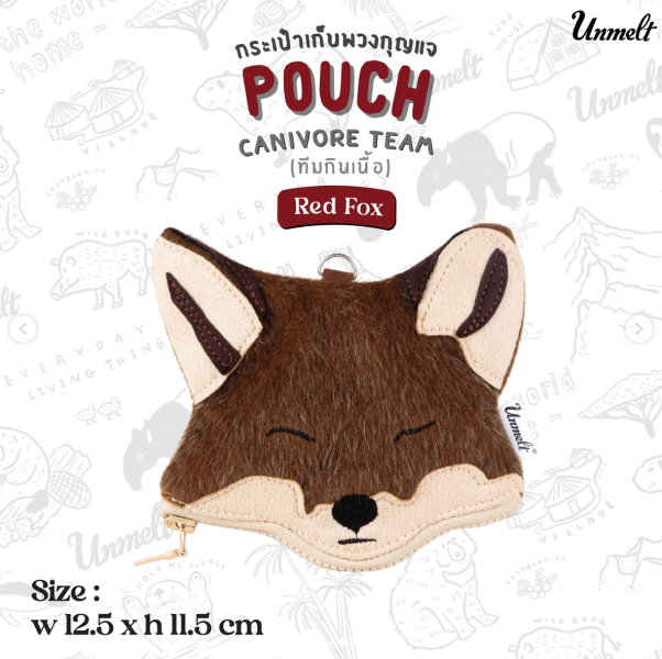 毛茸茸零錢小物包 Pouch (Wild  Family 野生家族） 野生家族, Urban Family, 動物零錢包, 毛絨零錢包, 可愛動物收納包, 禮盒零錢包, SoLaLa GOODS, 禮物推薦, 水豚, 樹懶, 海獺, 狐狸