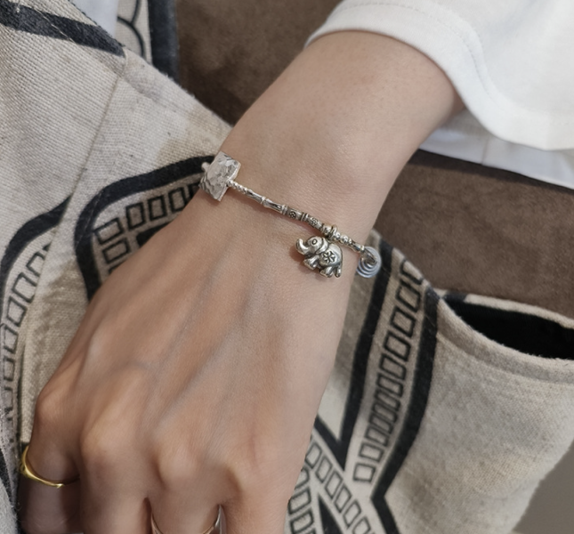 泰銀小象手鍊｜復古民族風 × 手工編織設計 泰銀手鍊、青金石手鍊、天然水晶飾品、925純銀、民族風飾品、做舊銀飾、小眾設計、綠松石手鍊