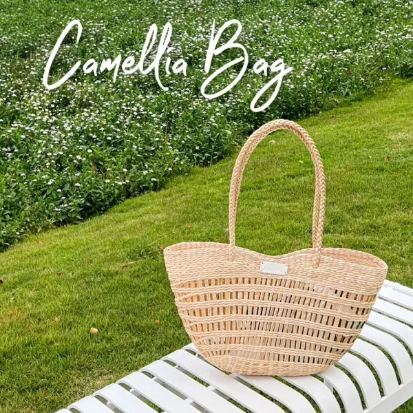 Camellia Bag 山茶花包 Its Saan、泰國手工包、藤編包推薦、自然風包包、手工藝設計、編織包品牌