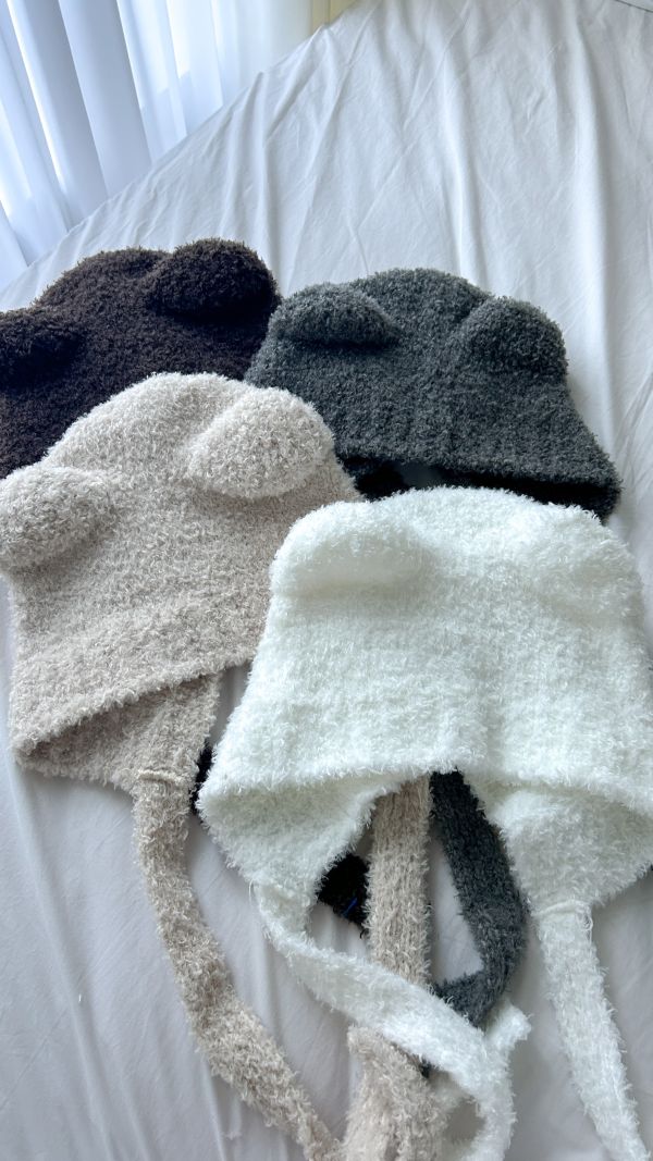 ﹝KR選物﹞泰迪小熊絨毛帽 