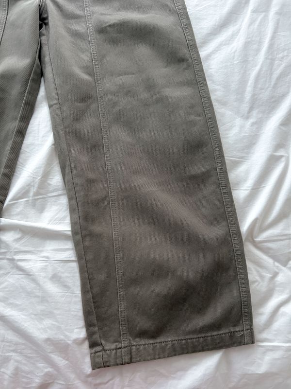 ﹝KR選物﹞斜邊剪裁直筒牛仔寬褲 