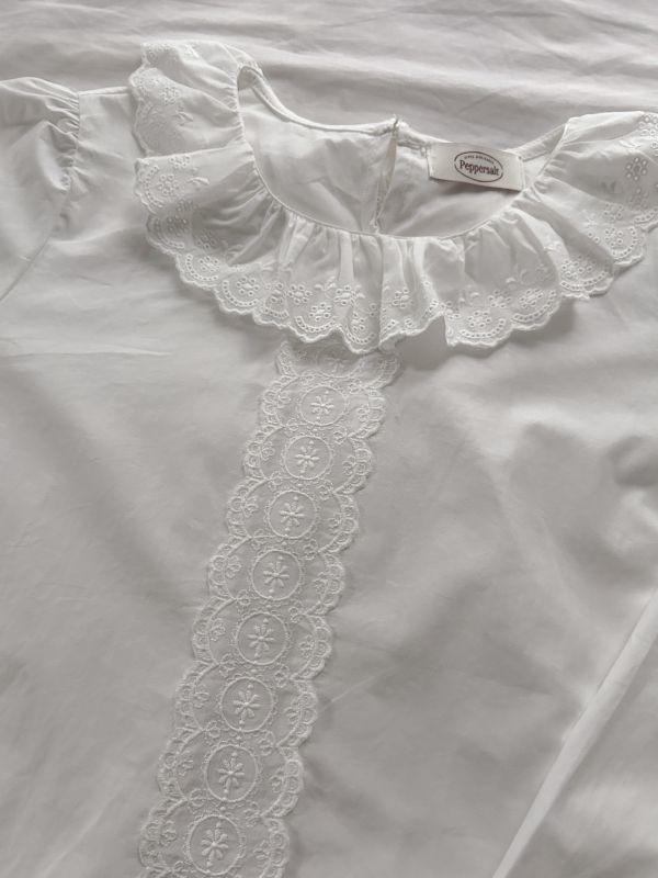 ﹝KR選物﹞小花圖騰雕花翻領上衣 