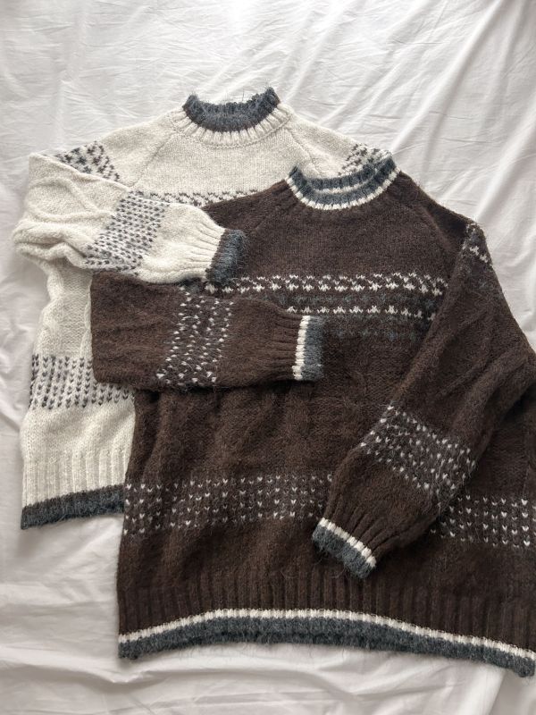 ﹝KR選物﹞麻花圖騰針織毛衣 