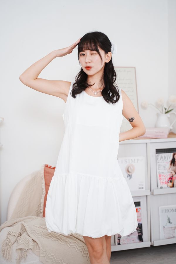 泡泡感抓皺背心裙 背心裙,抓皺背心裙,韓系背心裙