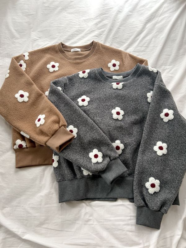 ﹝KR選物﹞立體小花圈圈毛衣 