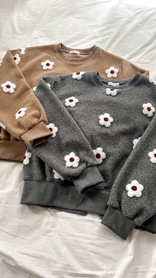 ﹝KR選物﹞立體小花圈圈毛衣 