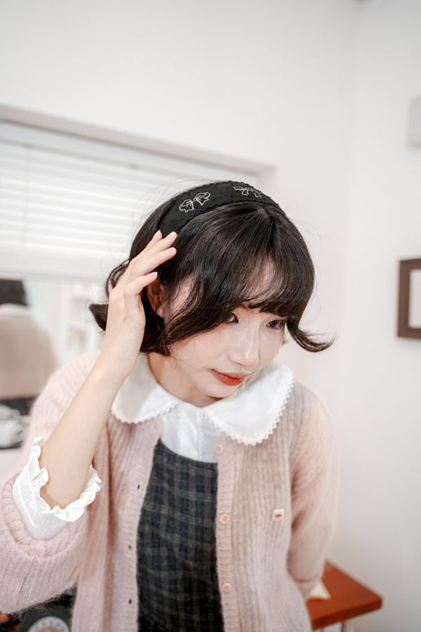 蝴蝶結點點髮箍 蝴蝶結點點髮箍