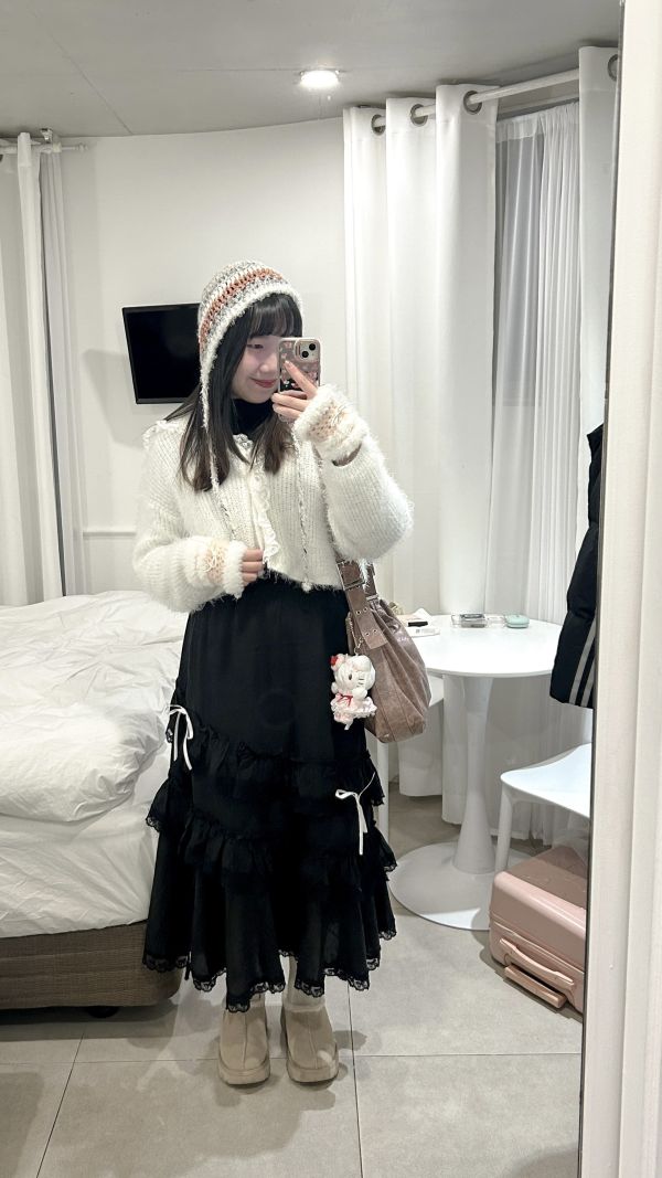 軟綿綿蕾絲滾邊水手針織外套 軟綿綿蕾絲滾邊水手針織外套