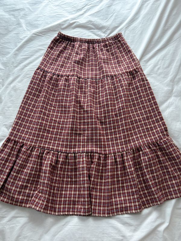 ﹝KR選物﹞格紋鬆緊半身裙 