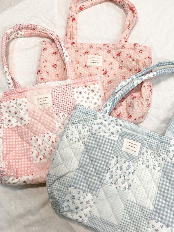 碎花拼布手提肩背包 