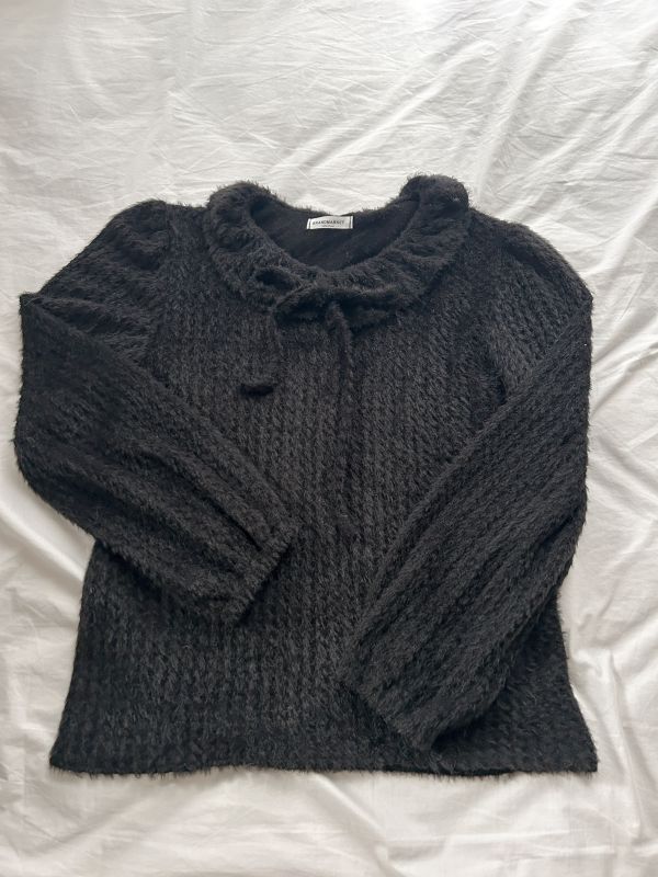 ﹝KR選物﹞娃領薄針織毛毛上衣 