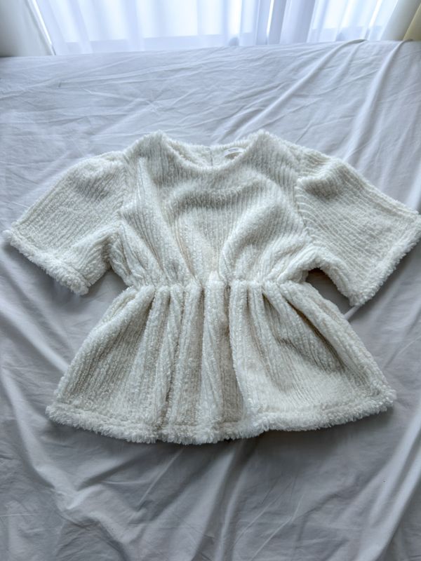 ﹝KR選物﹞QQ毛厚磅短袖鬆緊衣 