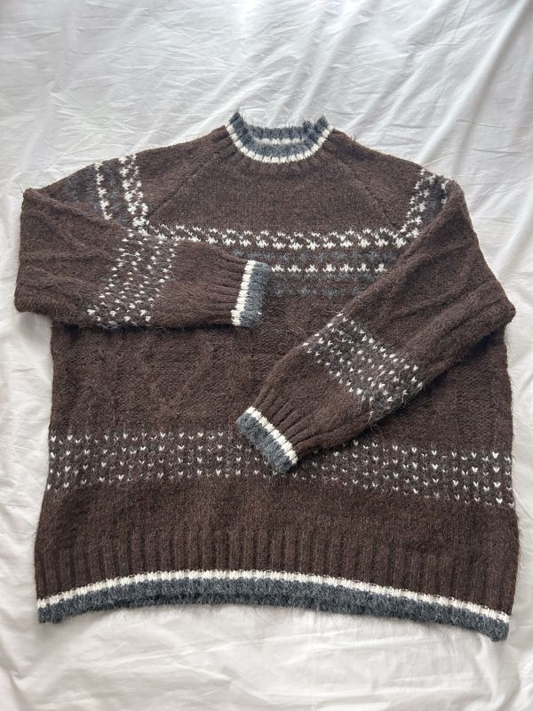 ﹝KR選物﹞麻花圖騰針織毛衣 