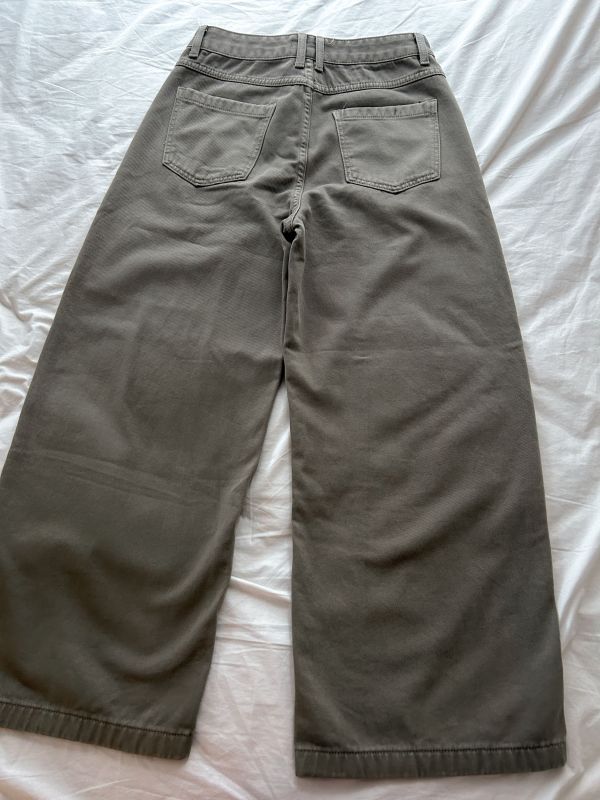 ﹝KR選物﹞斜邊剪裁直筒牛仔寬褲 