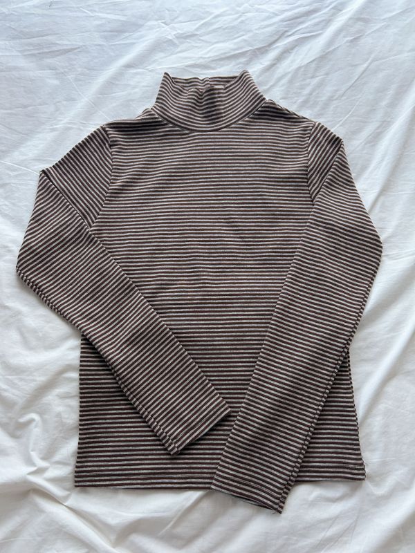 ﹝KR選物﹞撞色橫紋高領打底衣 