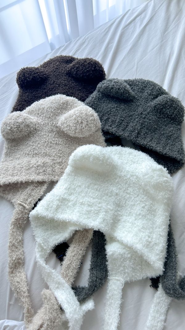 ﹝KR選物﹞泰迪小熊絨毛帽 