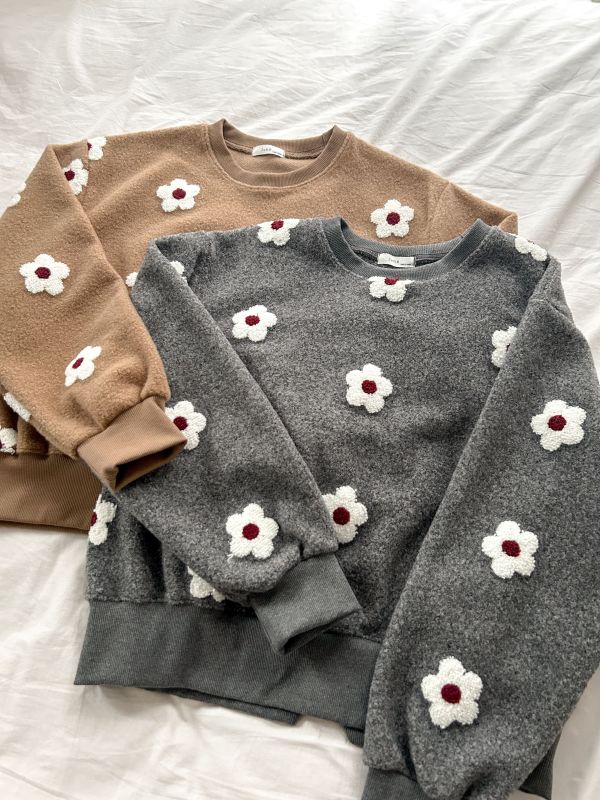 ﹝KR選物﹞立體小花圈圈毛衣 