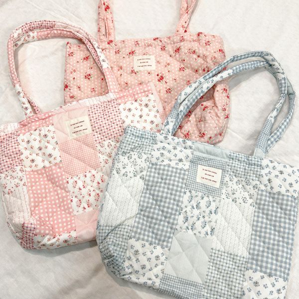 碎花拼布手提肩背包 