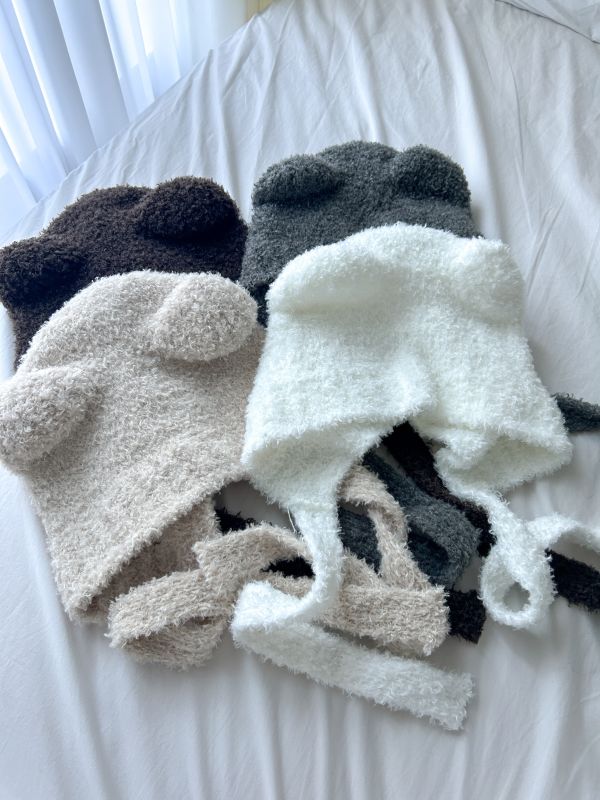 ﹝KR選物﹞泰迪小熊絨毛帽 