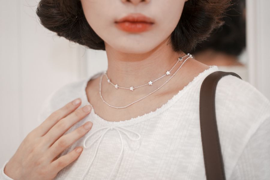 小星星雙鍊項鍊 小星星雙鍊項鍊